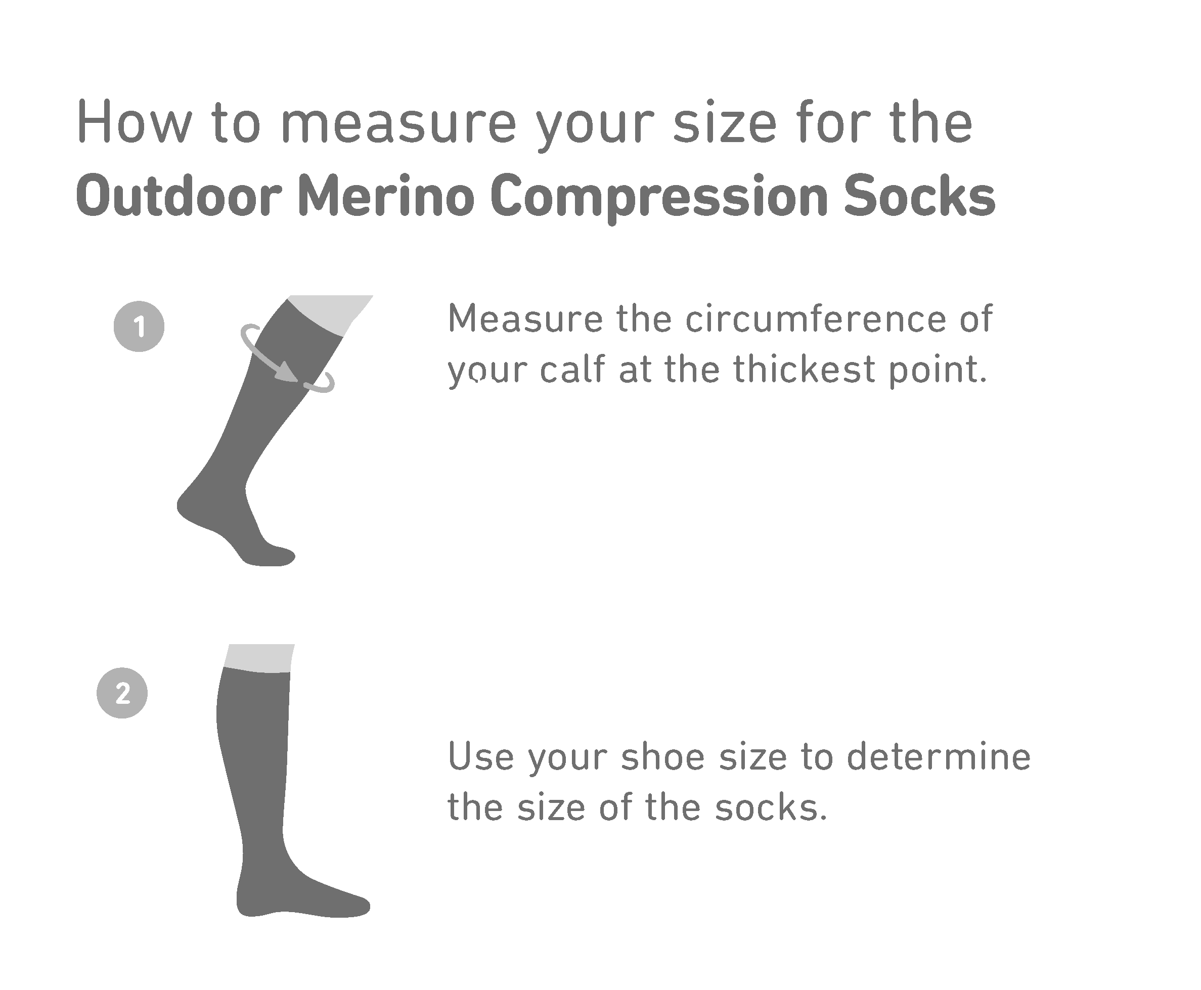 Outdoor Merino Compression Socks | Calf / Body | Part Bauerfeind | Thigh
